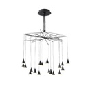 LÁMPARA DE TECHO COLGANTE LED 90W 5400lm 3000K Ø1000x1200mm NEGRO ARTE ILLUMINA CAMPANELLE