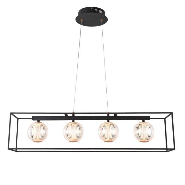 LÁMPARA DE TECHO COLGANTE METAL LED 14W 80x1200mm NEGRO ARTE ILLUMINA BOX