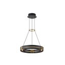 LÁMPARA DE TECHO COLGANTE ALUMINIO LED 21W 1260lm 3000K Ø420mm NEGRO-ORO ARTE ILLUMINA LUIS