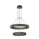 LÁMPARA COLGANTE ALUMINIO LED 62W 3720lm 3000K 620x1200mm NEGRO-ORO ARTE ILLUMINA LUIS
