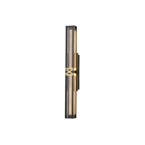 APLIQUE DE PARED ALUMINIO LED 13W 780lm 3000K 600x100mm NEGRO-ORO ARTE ILLUMINA LUIS