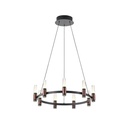 LÁMPARA DE TECHO COLGANTE ALUMINIO LED 43W 2580lm 3000K Ø630xΗ1500mm NEGRO-MARRÓN ARTE ILLUMINA VELAS