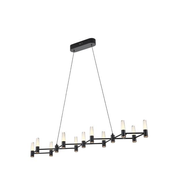 LÁMPARA DE TECHO COLGANTE ALUMINIO LED 58W 3480lm 3000K 1200x1500mm NEGRO-ORO ARTE ILLUMINA VELAS