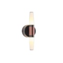 APLIQUE DE PARED ALUMINIO LED 6W 360lm 3000K Ø80x240mm NEGRO-ORO ARTE ILLUMINA VELAS