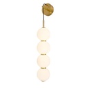 APLIQUE DE PARED METAL LED 19W 1482lm 3000K 160x650mm LATÓN-BLANCO OPAL ARTE ILLUMINA TREA