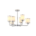 LÁMPARA DE TECHO COLGANTE METAL-VIDRIO 6xE27 MAX 40W Ø680mm CROMO ARTE ILLUMINA MARBELINE