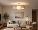 LÁMPARA DE TECHO COLGANTE DE TELA 3xE14 MAX 8W Ø580x300mm BLANCO ARTE ILLUMINA CLOUD