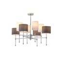 LÁMPARA COLGANTE TELA 8 LUCES 8xE14 MÁX. 8W Ø840mm BLANCO-NEGRO ARTE ILLUMINA VELI