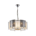 LÁMPARA DE TECHO COLGANTE META-VIDRIO 5xE14 ΜΑΧ 15W Ø450mm CROMO ARTE ILLUMINA FOLIA