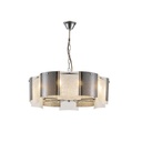 LÁMPARA DE TECHO COLGANTE METAL-VIDRIO 8xE14 MÁX. 8W Ø650mm CROMO ARTE ILLUMINA FOLIA