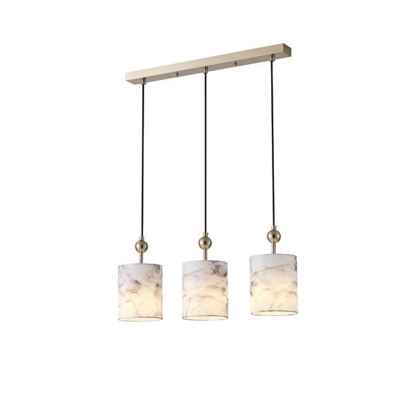 LÁMPARA DE TECHO COLGANTE DE TELA  3xE14 MAX 15W 570x130x1000mm ARTE ILLUMINA VERONA
