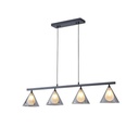 LÁMPARA DE TECHO COLGANTE CRISTAL 4 LUCES G9 MAX 4X10W 1080x1410mm ARTE ILLUMINA DELTA