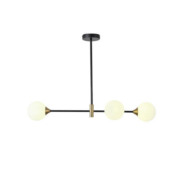 LÁMPARA DE TECHO COLGANTE CRISTAL 3 LUCES 3XG9 MAX 10W 850x570mm NEGRO ARTE ILLUMINA POOLS