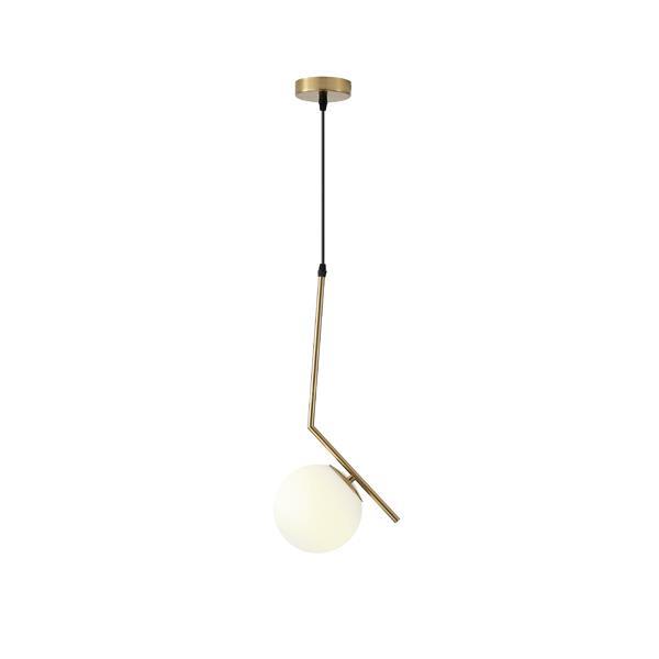 LÁMPARA DE TECHO COLGANTE CRISTAL 1xE27 MÁX 15W 220x150x1460mm BLANCO ARTE ILLUMINA ORBA