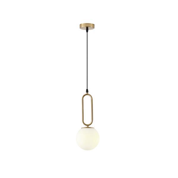 LÁMPARA COLGANTE CRISTAL 1xE27 MÁX 15W 150x150x1430mm BLANCO ARTE ILLUMINA ORBA