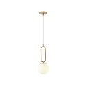 LÁMPARA COLGANTE CRISTAL 1xE27 MÁX 15W 150x150x1430mm BLANCO ARTE ILLUMINA ORBA