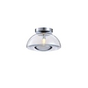 PLAFÓN DE CRISTAL G9 MAX 7W 230x230x150mm CROMO PERLA ARTE ILLUMINA CLEAR