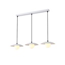 LÁMPARA COLGANTE DE METAL 3 LUCES G9 MAX 7W Ø900mm BLANCO ARTE ILLUMINA COBA CABANA