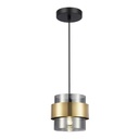 LUCES COLGANTES 1xE27 MAX 15W 180x1205mm NEGRO-DORADO ARTE ILLUMINA RELIAC