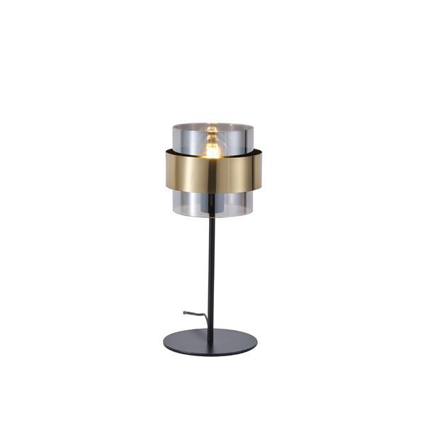 LÁMPARA DE MESA APLIQUES DE ILUMINACIÓN 1xE27 MAX 15W 180x415mm NEGRO-DORADO ARTE ILLUMINA RELIAC