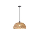 LÁMPARA COLGANTE RATÁN 1xE27 MÁX. 15W Ø390mm MARRÓN ARTE ILLUMINA VENTO