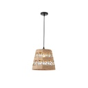 LÁMPARA DE TECHO COLGANTE CUERDA-METAL Ε27 MAX 15W 300x300x1350mm NEGRO-CAQUI ARTE ILLUMINA HELIOS