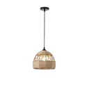 LÁMPARA DE TECHO COLGANTE CUERDA-METAL Ε27 MAX 15W 250x250x1290mm NEGRO-CAQUI ARTE ILLUMINA HELIOS