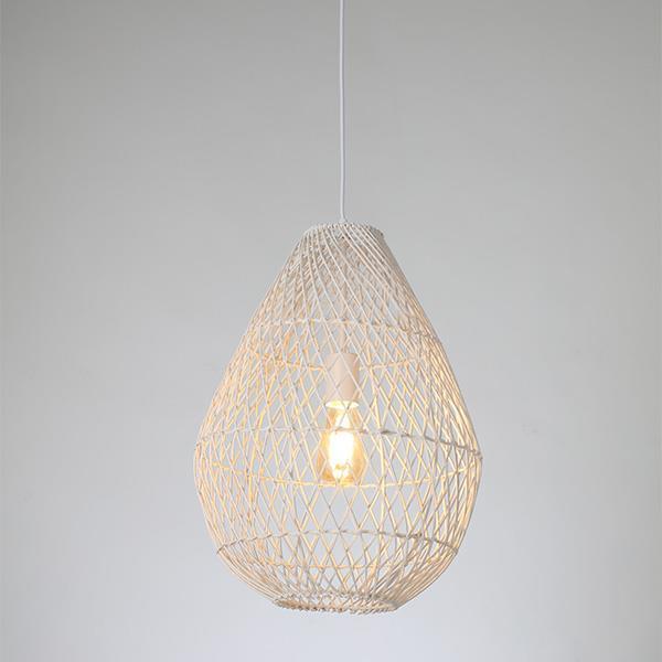 LÁMPARA COLGANTE  E27 MAX 60W D370xH500 RATÁN BLANCO ARTE ILLUMINA KAI