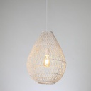 LÁMPARA COLGANTE  E27 MAX 60W D370xH500 RATÁN BLANCO ARTE ILLUMINA KAI