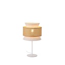 LÁMPARA DE MESA TELA 1xE27 MAX 5W 260x460mm BEIGE-BLANCO MATE ARTE ILLUMINA ISLA