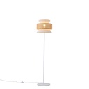 LÁMPARA DE PIE TELA LIGERA 1xE27 MÁX. 15W Ø350mm BEIGE BLANCO MATE ARTE ILLUMINA ISLA