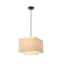 LÁMPARA DE TECHO COLGANTE DE TELA 1xΕ27 MÁX. 15W Ø320x1090mm BEIGE ARTE ILLUMINA МUSA