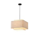 LÁMPARA DE TECHO COLGANTE DE TELA 1xΕ27 MÁX. 15W Ø400x1090mm BEIGE ARTE ILLUMINA MUSA