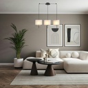 LÁMPARA DE TECHO COLGANTE DE TELA 3x14 MÁX. 8W 800x250x900mm BEIGE ARTE ILLUMINA TOSCANY