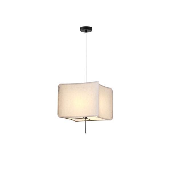 LÁMPARA DE TECHO COLGANTE DE TELA 1xΕ27 MÁX. 15W Ø480xH900mm BEIGE ARTE ILLUMINA TOSCANY