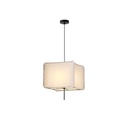 LÁMPARA DE TECHO COLGANTE DE TELA 1xΕ27 MÁX. 15W Ø480xH900mm BEIGE ARTE ILLUMINA TOSCANY