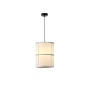LÁMPARA DE TECHO COLGANTE DE TELA 1xΕ27 MÁX. 15W Ø250Χ1180mm ΒLACK ARTE ILLUMINA ERA