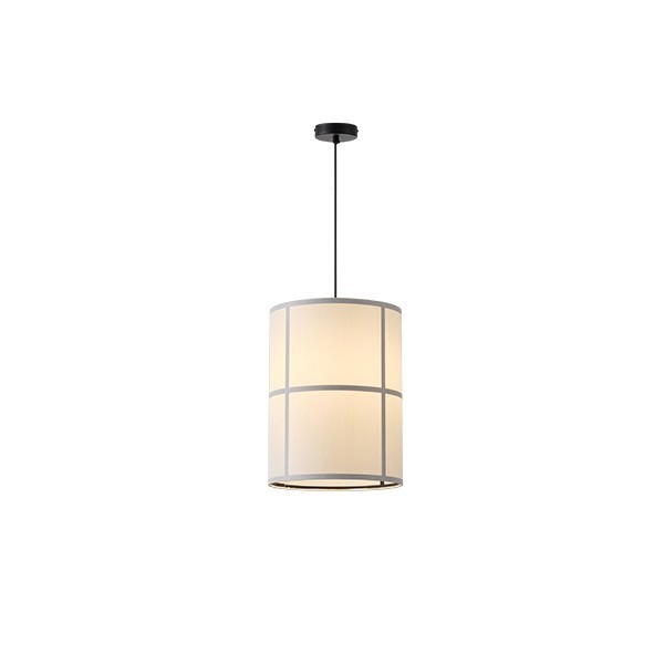 LÁMPARA DE TECHO COLGANTE DE TELA 1xE27 MÁX 40W Ø300x1230mm BLACK ARTE ILLUMINA TOSCANY