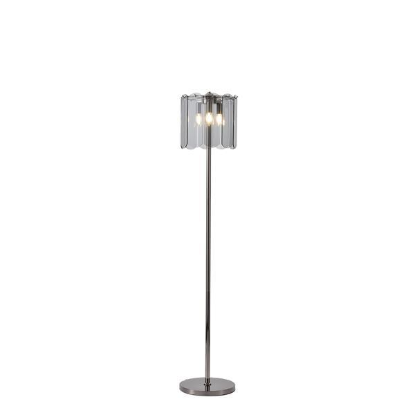 LÁMPARA DE PIE METAL-VIDRIO 3xE14 MAX 8W Ø300x1600mm NEGRO ARTE ILLUMINA MIRA