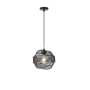 LÁMPARA DE TECHO COLGANTE DE METAL  1xΕ27 MAX15W 450x450x1340mm NEGRO ARTE ILLUMINA OGGI