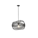 LÁMPARA DE TECHO  COLGANTE DE METAL  1xΕ27 MAX15W 250x250x1280mm NEGRO ARTE ILLUMINA OGGI