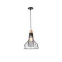 LÁMPARA DE TECHO COLGANTE METAL 1xE27 MÁX. 15W 260x260x1370mm NEGRO ARTE ILLUMINA TASSEL
