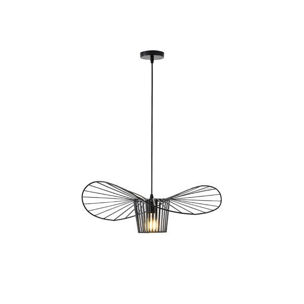 LÁMPARA DE TECHO COLGANTE DE METAL 1xΕ27 MAX15W 600x600x1270mm NEGRO ARTE ILLUMINA CAP