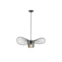 LÁMPARA DE TECHO COLGANTE DE METAL 1xΕ27 MAX15W 600x600x1270mm NEGRO ARTE ILLUMINA CAP