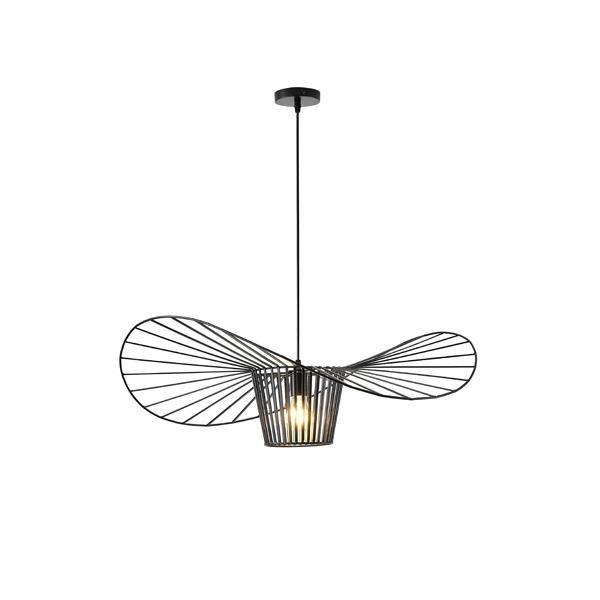 LÁMPARA DE TECHO COLGANTE DE METAL 1xΕ27 MAX15W 800x800x1270mm NEGRO ARTE ILLUMINA CAP