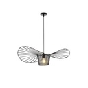 LÁMPARA DE TECHO COLGANTE DE METAL 1xΕ27 MAX15W 800x800x1270mm NEGRO ARTE ILLUMINA CAP