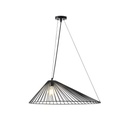 LÁMPARA DE TECHO COLGANTE METAL  1xΕ27 MAX15W 600x390x1300Dmm NEGRO ARTE ILLUMINA RAY