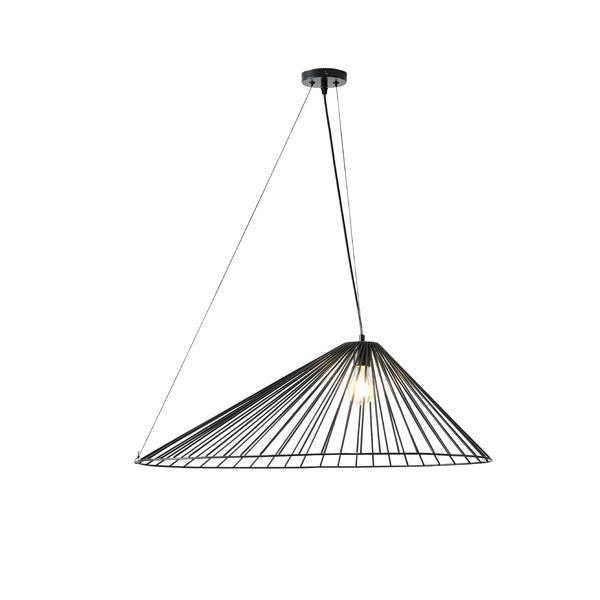 LÁMPARA COLGANTE METAL  1xE27 MÁX. 15W 800x520x1360mm NEGRO ARTE ILLUMINA RAY