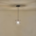 LÁMPARA COLGANTE DE METAL 1xE27 MÁX. 15W 175x175x1240mm NEGRO ARTE ILLUMINA BRAWCK