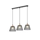 LÁMPARA DE TECHO COLGANTE METAL 3 LUCES 3xE27 MÁX. 15W 370x370x1260mm NEGRO ARTE ILLUMINA NET